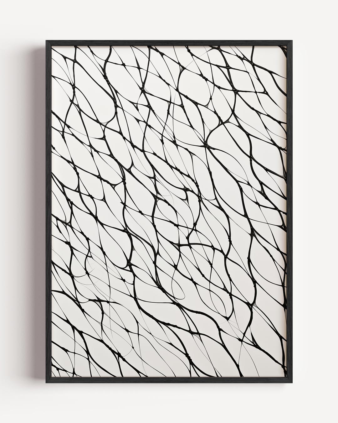 Elegante Zwart-Wit Abstracte Poster-WallArtistic
