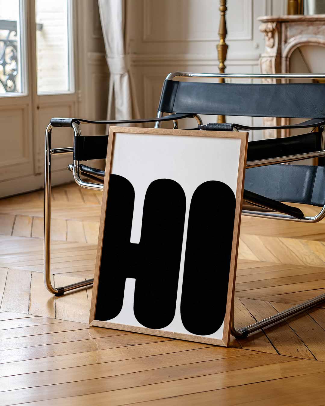 Zwart-Wit Minimalistische Typografie Poster-WallArtistic