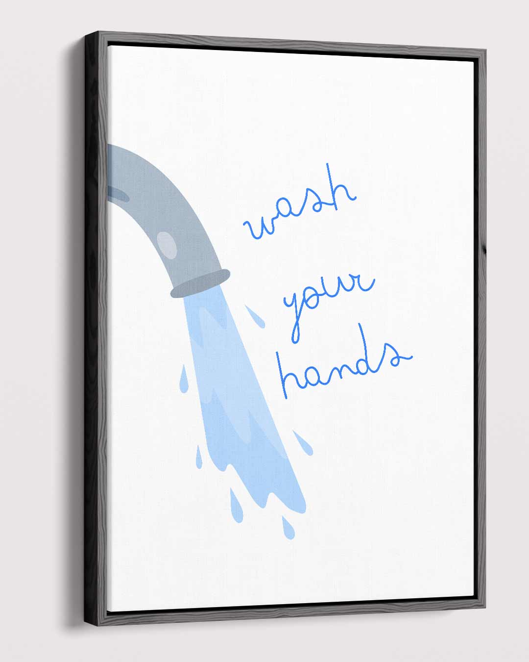 Handen Wassen Illustratie Kunstwerk-canvas-dibond-plexiglas-wanddecoratie-WallArtistic