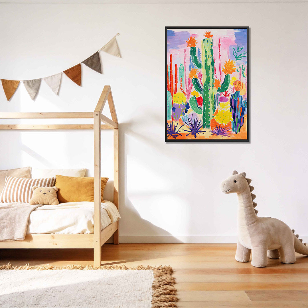 Kleurrijke cactussen Kunstwerk