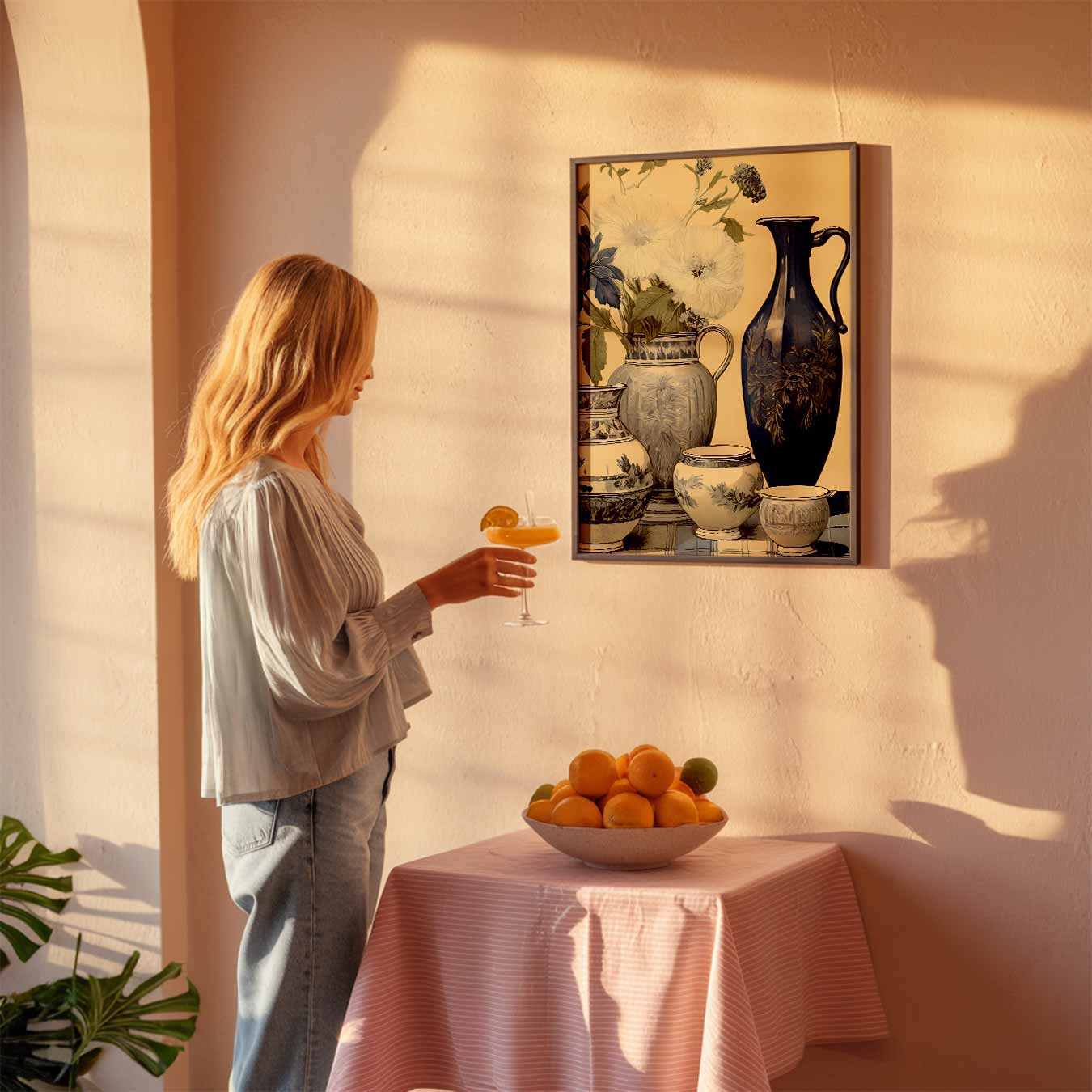 Rustieke Bloemenvazen Poster