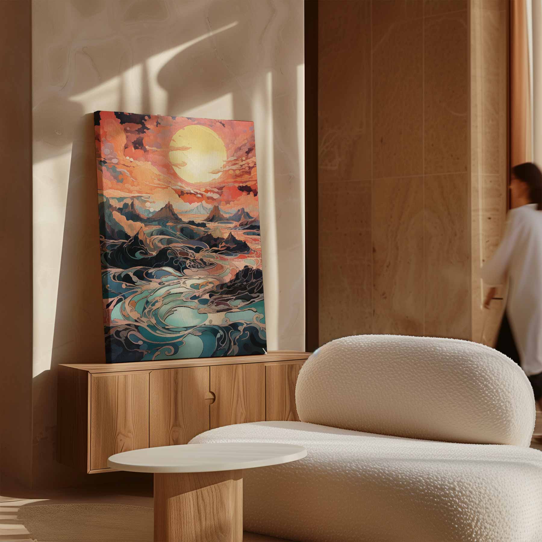 Kleurrijke Hemellandschap Kunstwerk-canvas-dibond-plexiglas-wanddecoratie-WallArtistic