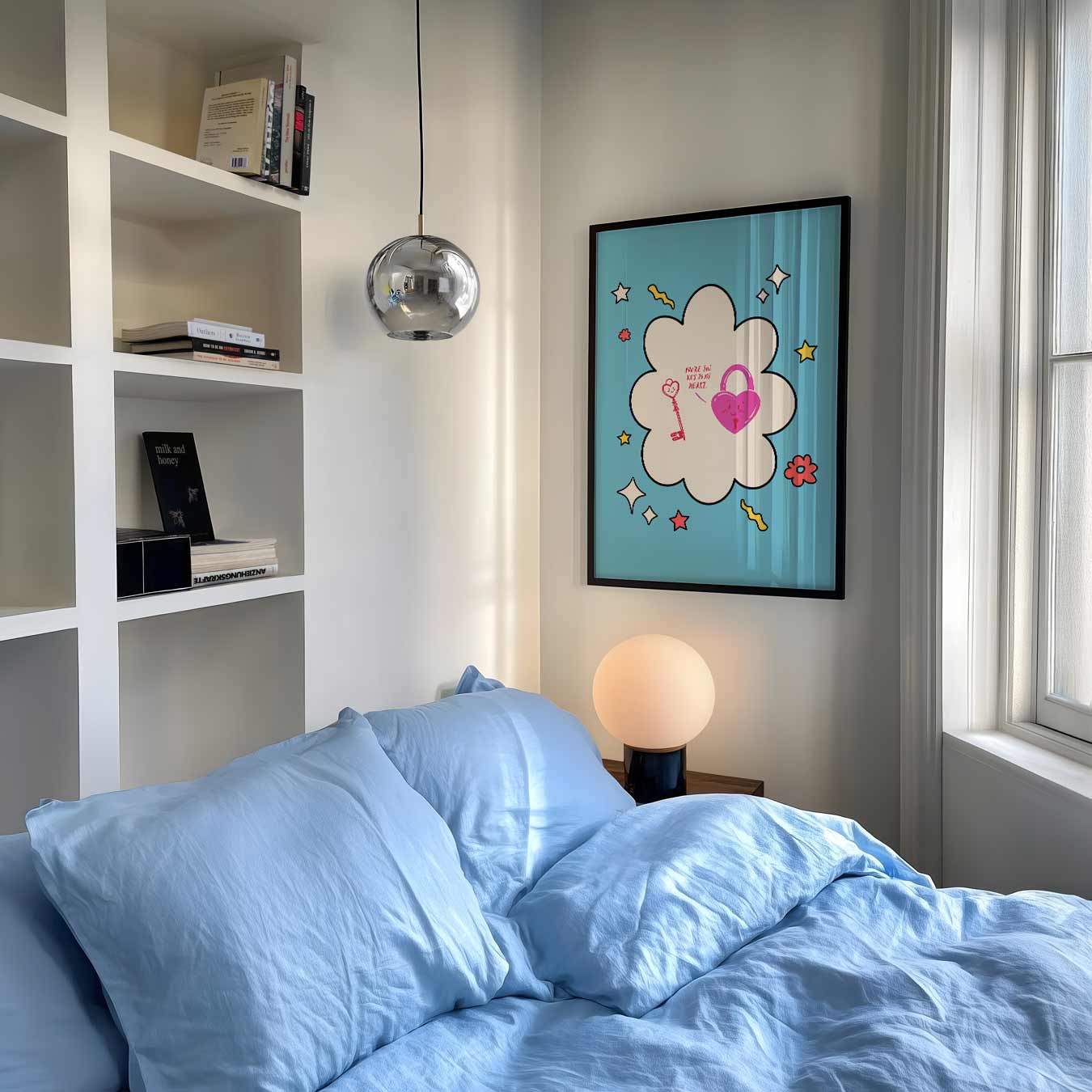 Vrolijke Sleutel en Slot Liefdesposter-WallArtistic
