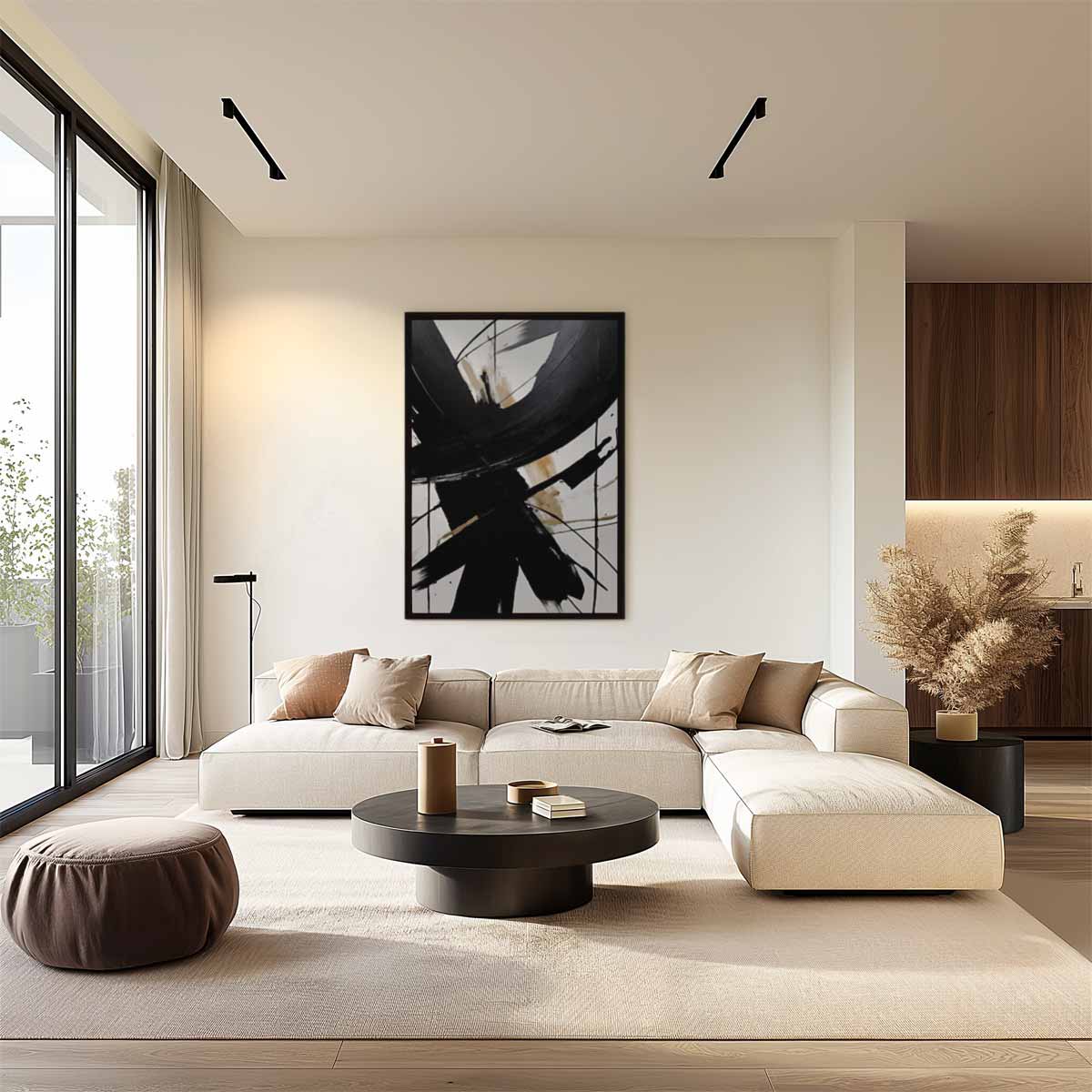 Abstracte Expressie Kunstwerk-canvas-dibond-plexiglas-wanddecoratie-WallArtistic