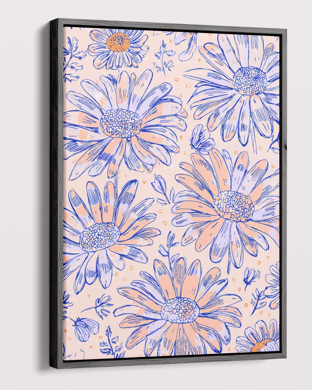 Bloemenpracht Illustratie Kunstwerk-canvas-dibond-plexiglas-wanddecoratie-WallArtistic