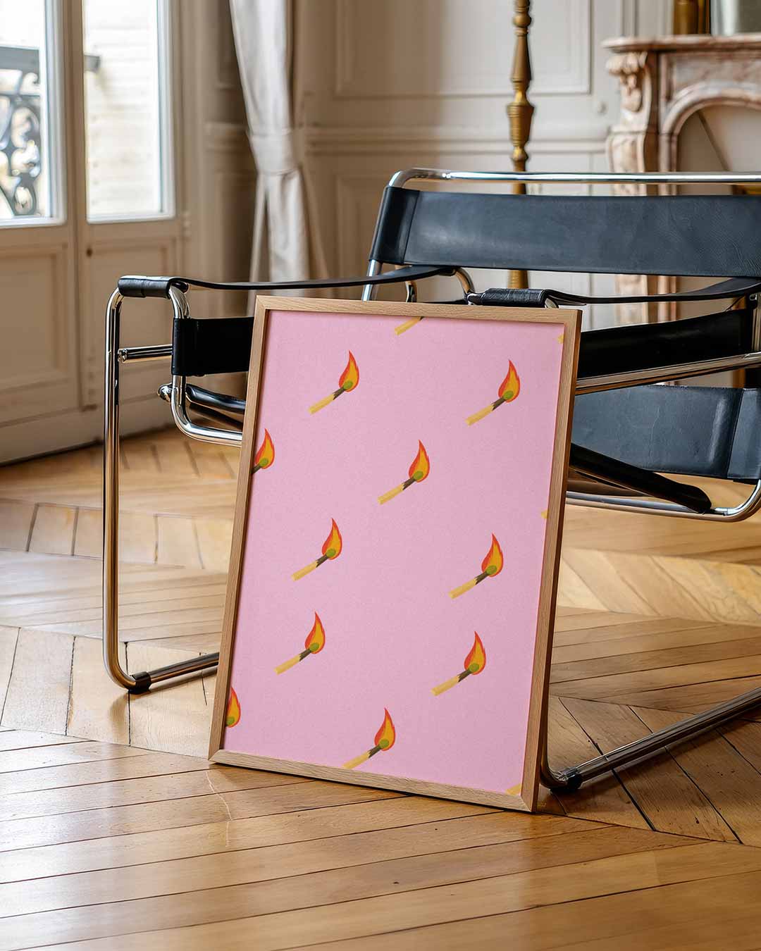 Vurige Stijl Matchstick Poster