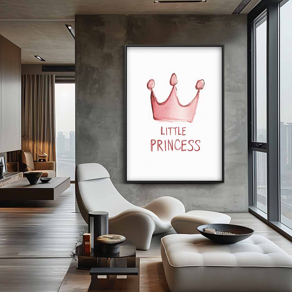 Kleine Prinses Kroning Kunstwerk-canvas-dibond-plexiglas-wanddecoratie-WallArtistic