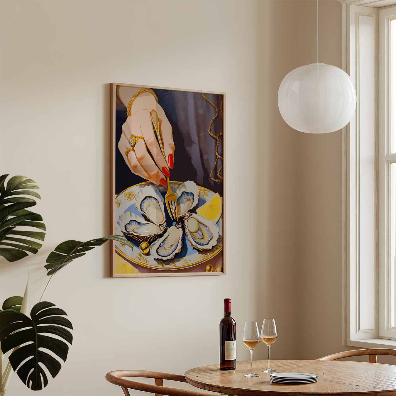 Elegant Oyster Diner Poster