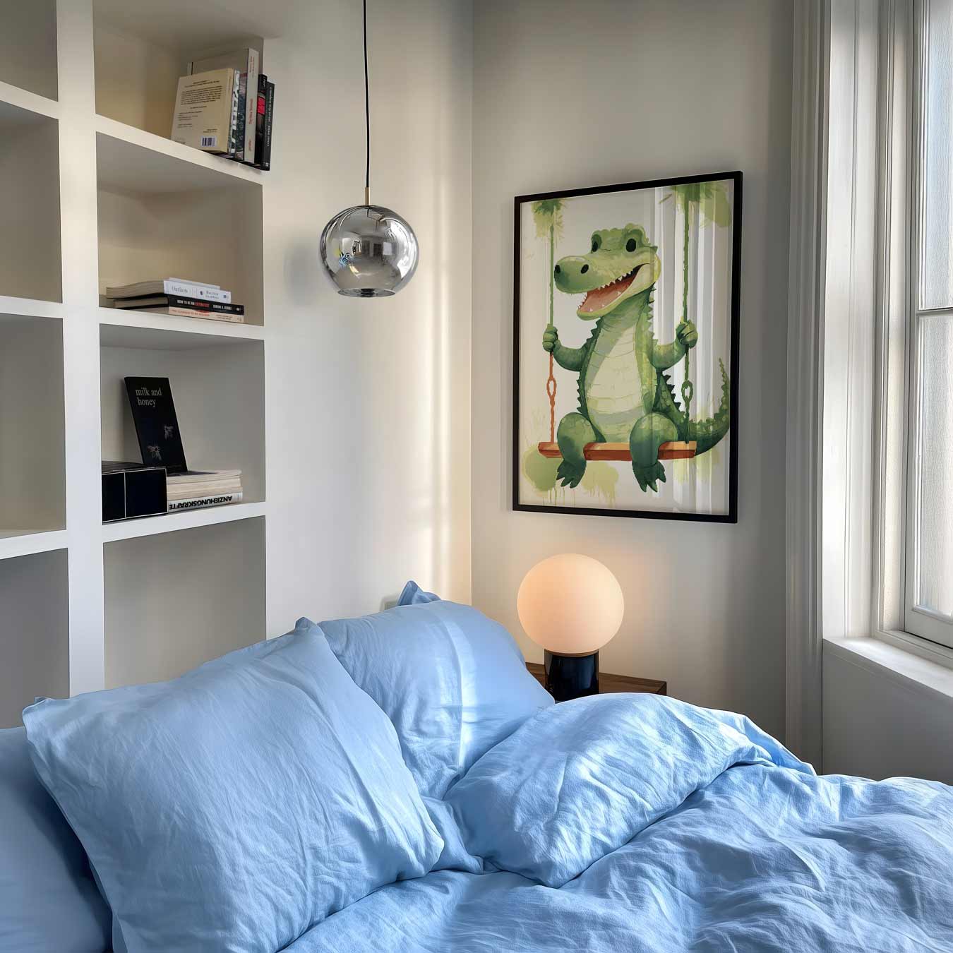 Schattige Krokodil op Schommel Poster