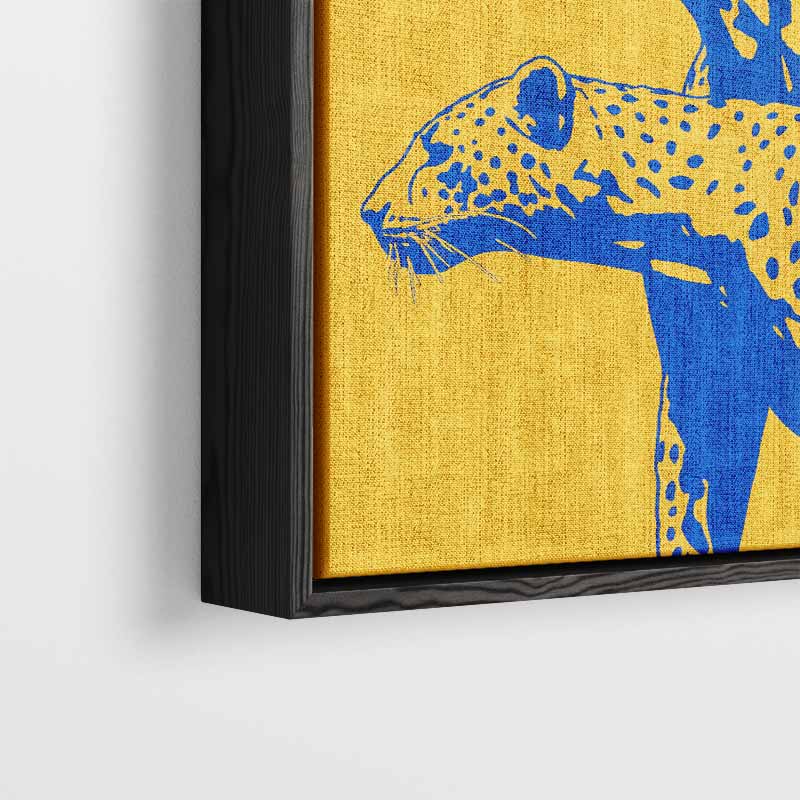 Elegante Cheetahs in Kleur Kunstwerk-canvas-dibond-plexiglas-wanddecoratie-WallArtistic