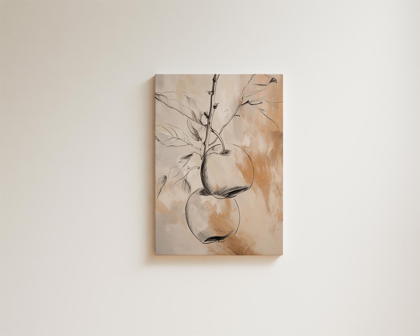 Sereen Aquarel van Rijpe Appels Kunstwerk-canvas-dibond-plexiglas-wanddecoratie-WallArtistic