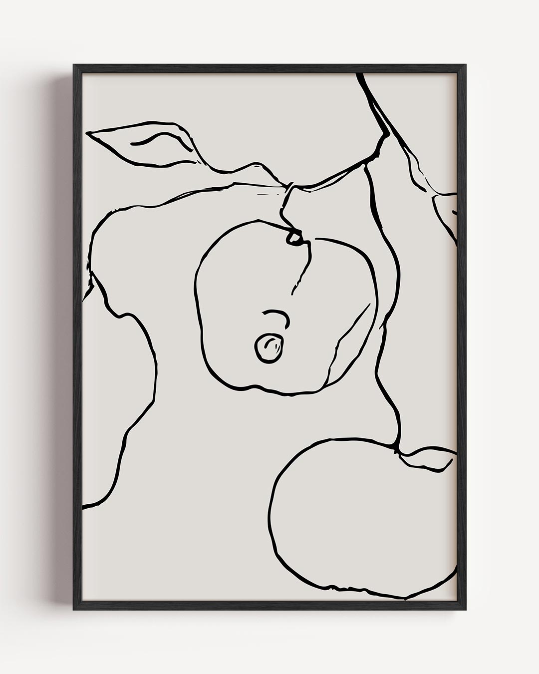 Modern Minimalistische Appelprint Poster-WallArtistic