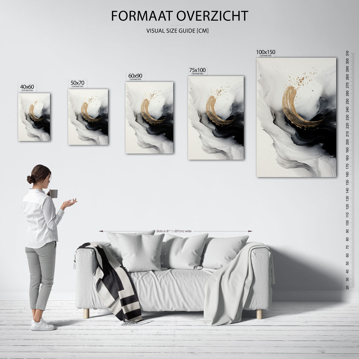 Dynamische vormen Kunstwerk