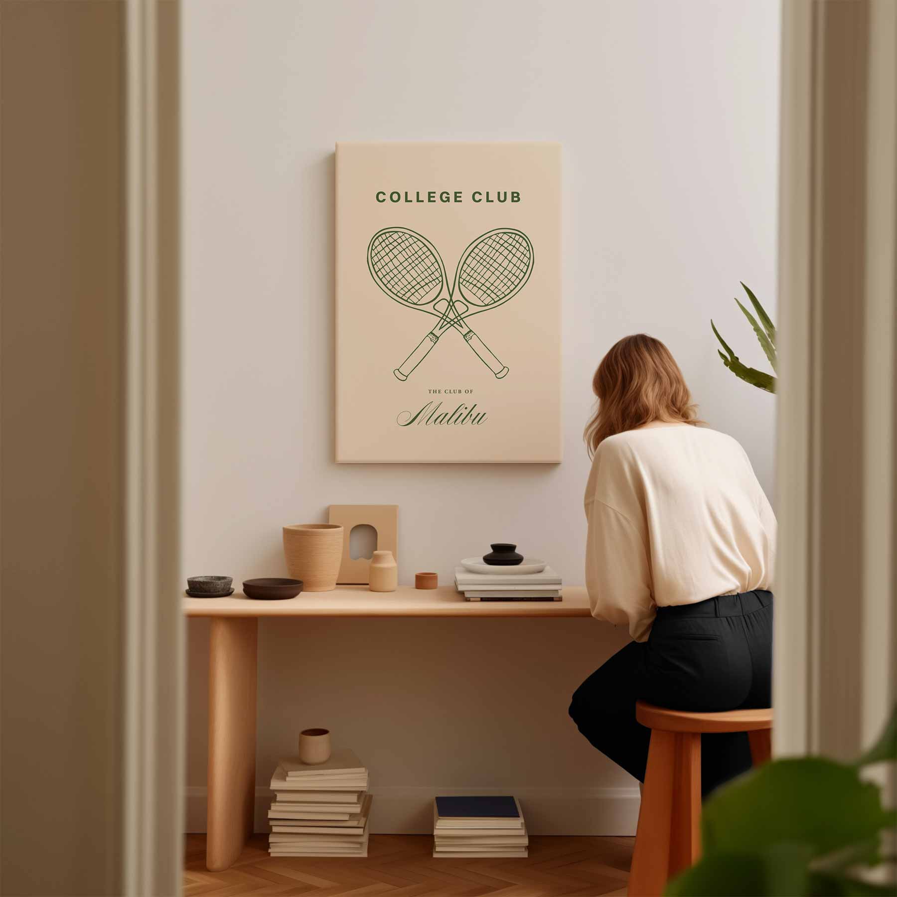 Tennisclub Retro Poster