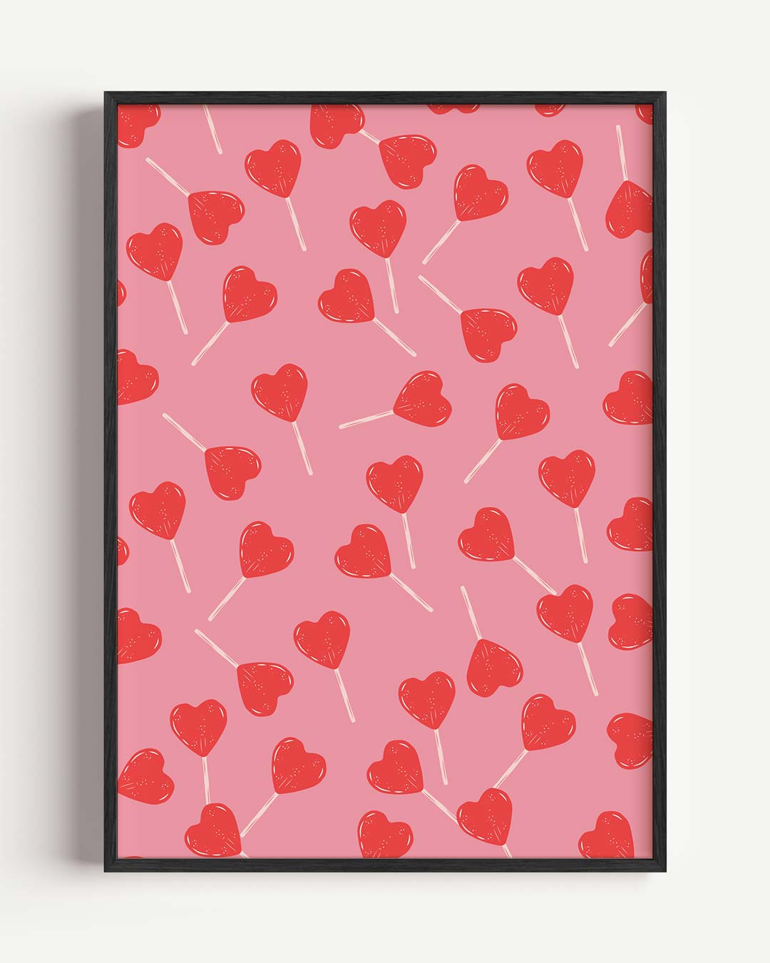 Zoete Hartjes Lolly Poster-WallArtistic