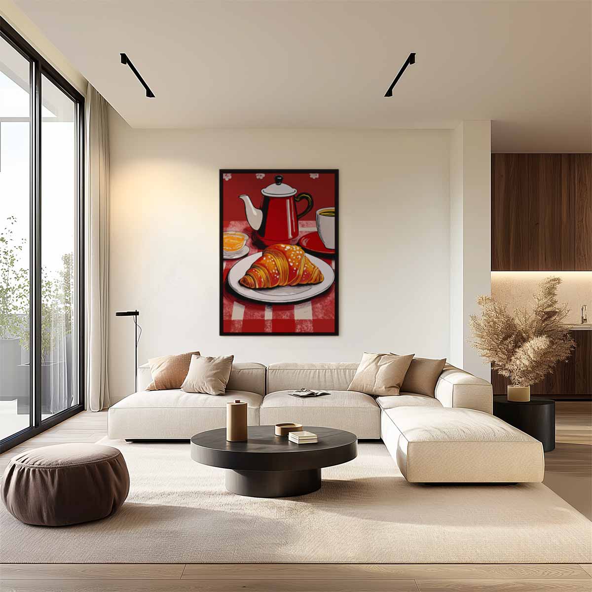 Parijse Ontbijt Charme Kunstwerk-canvas-dibond-plexiglas-wanddecoratie-WallArtistic