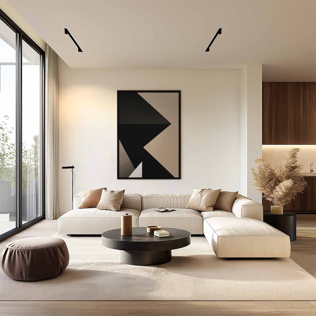 Moderne Schaduwspelen Kunstwerk-canvas-dibond-plexiglas-wanddecoratie-WallArtistic