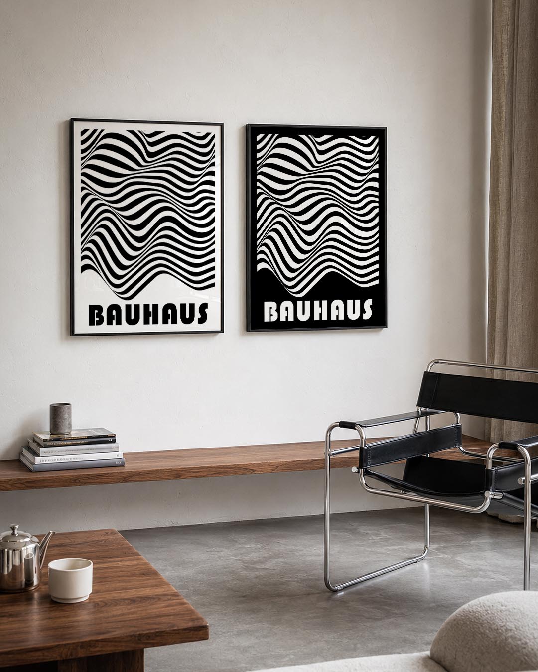 Golvend lijnenspel Posterset
