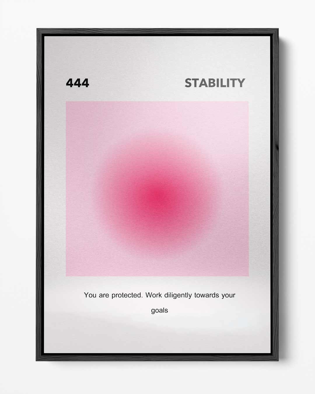 Stabiliteit in Roze - Engelengetal 444 Kunstwerk-canvas-dibond-plexiglas-wanddecoratie-WallArtistic