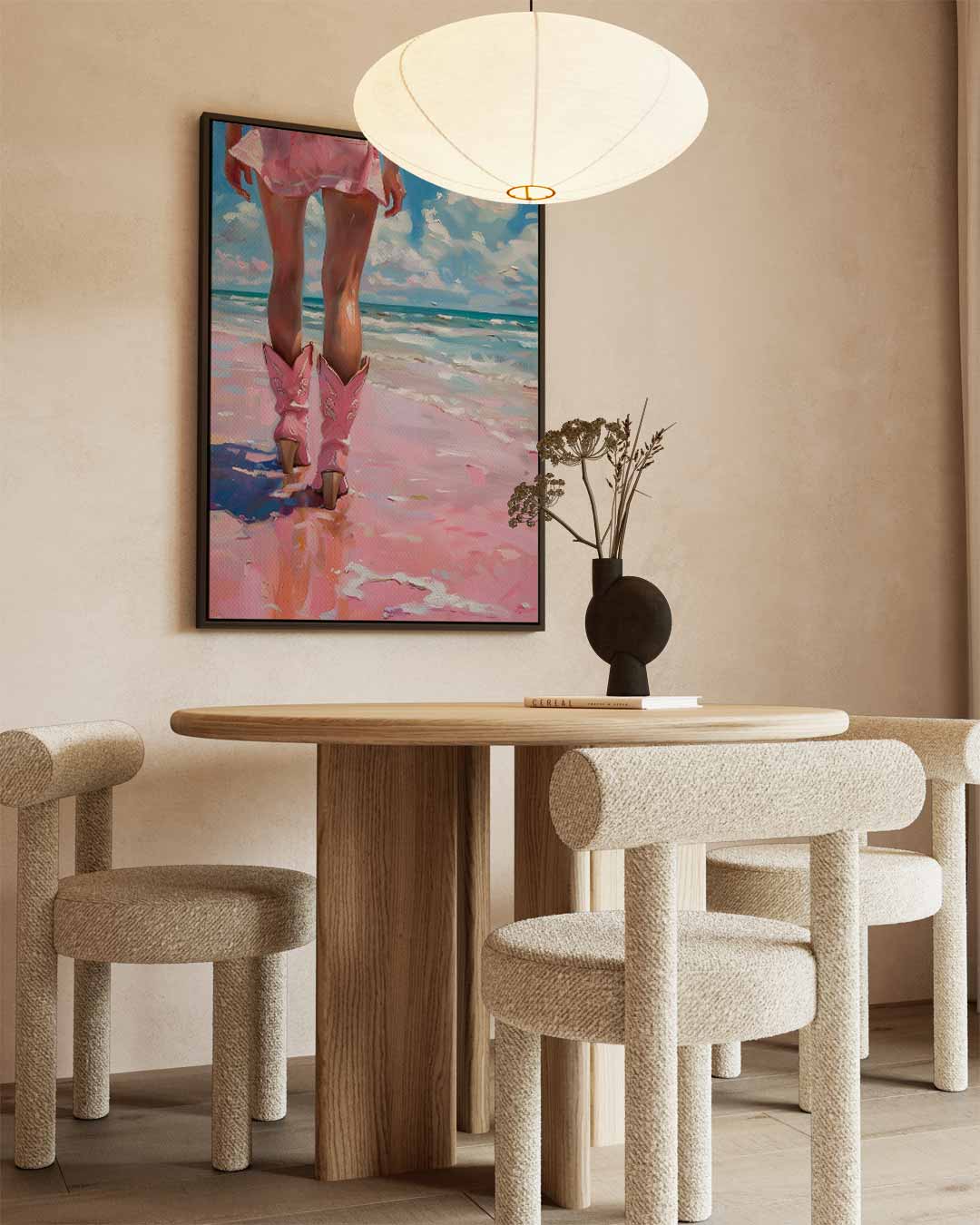 Wandeling op het Strand Kunstwerk-canvas-dibond-plexiglas-wanddecoratie-WallArtistic