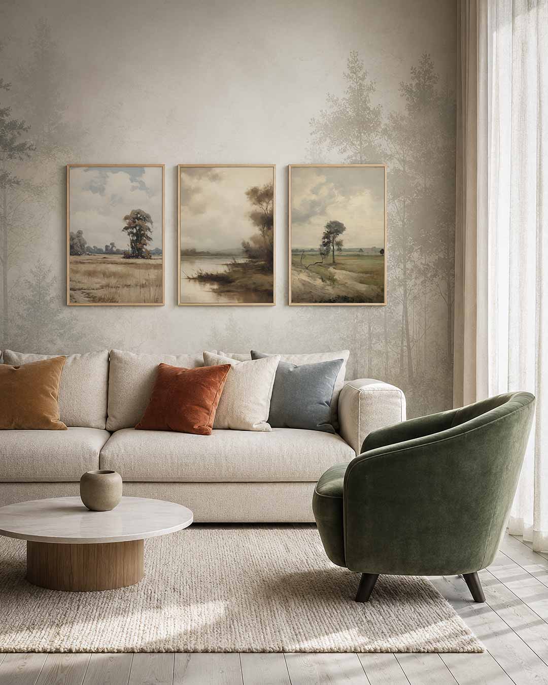 Landschap en lucht Posterset