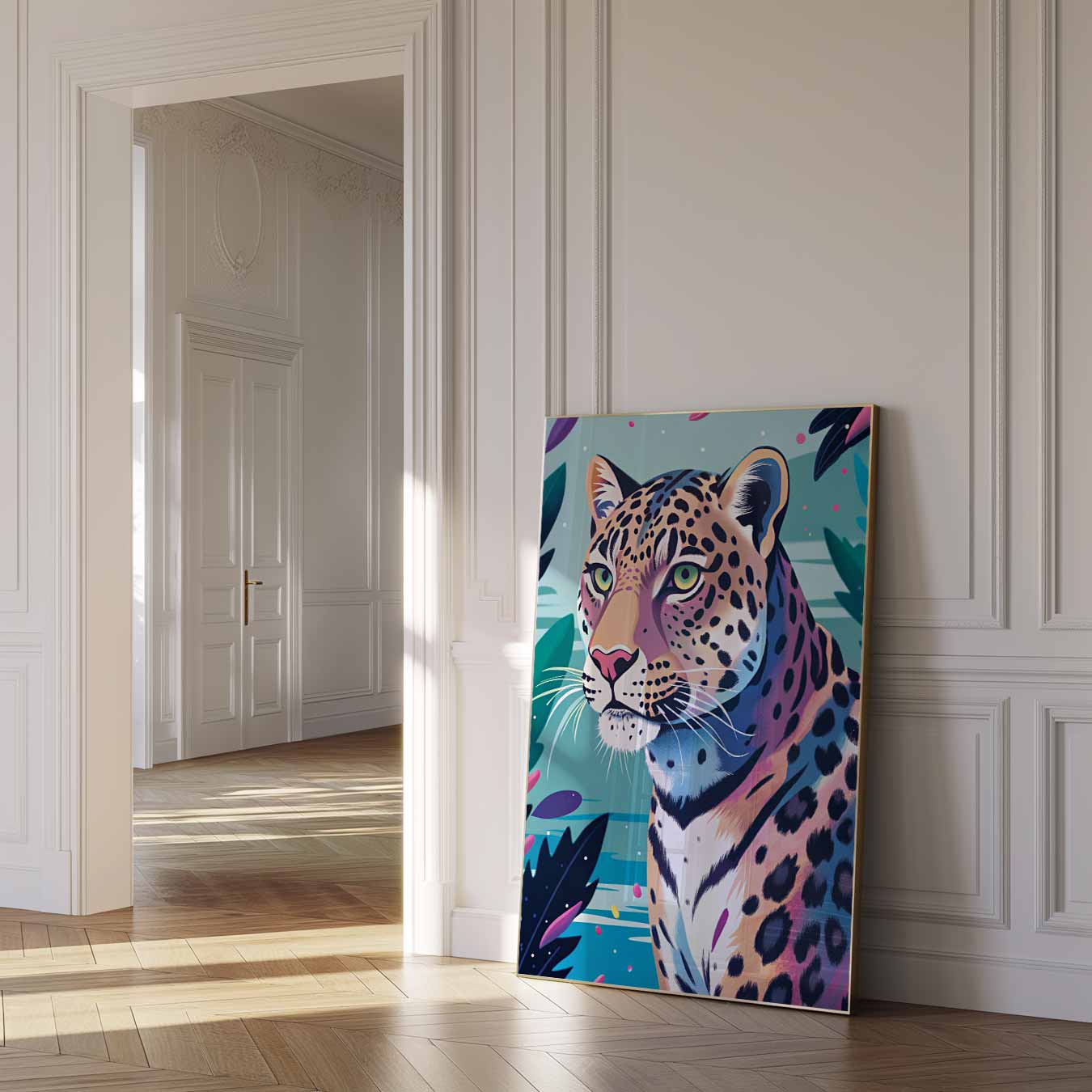 Elegante Luipaard Jungle Poster-WallArtistic