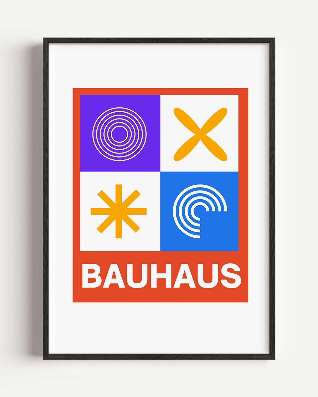 Bauhaus Abstract Vierkant Poster-WallArtistic