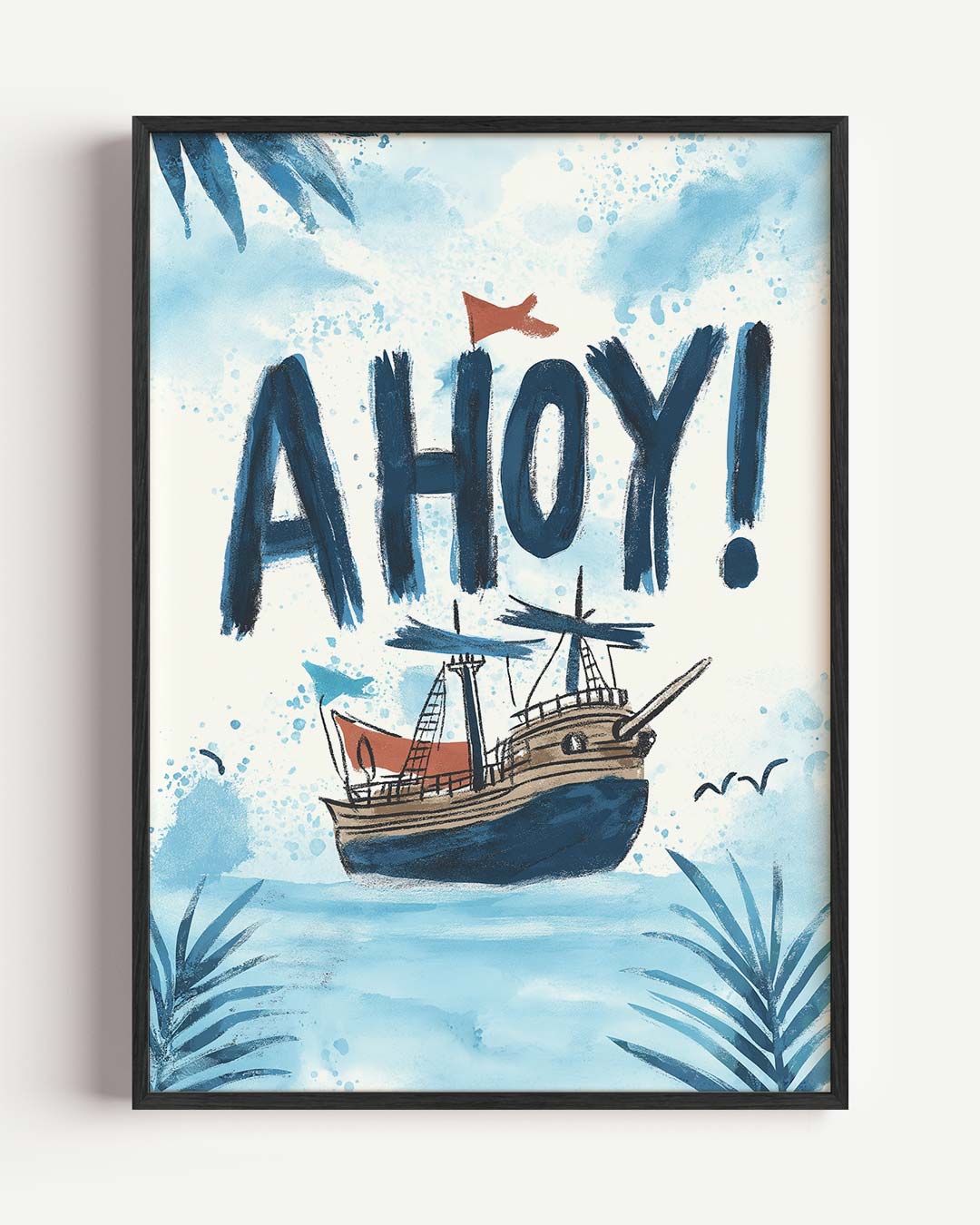 Avontuurlijke Schip Ahoy Poster-WallArtistic