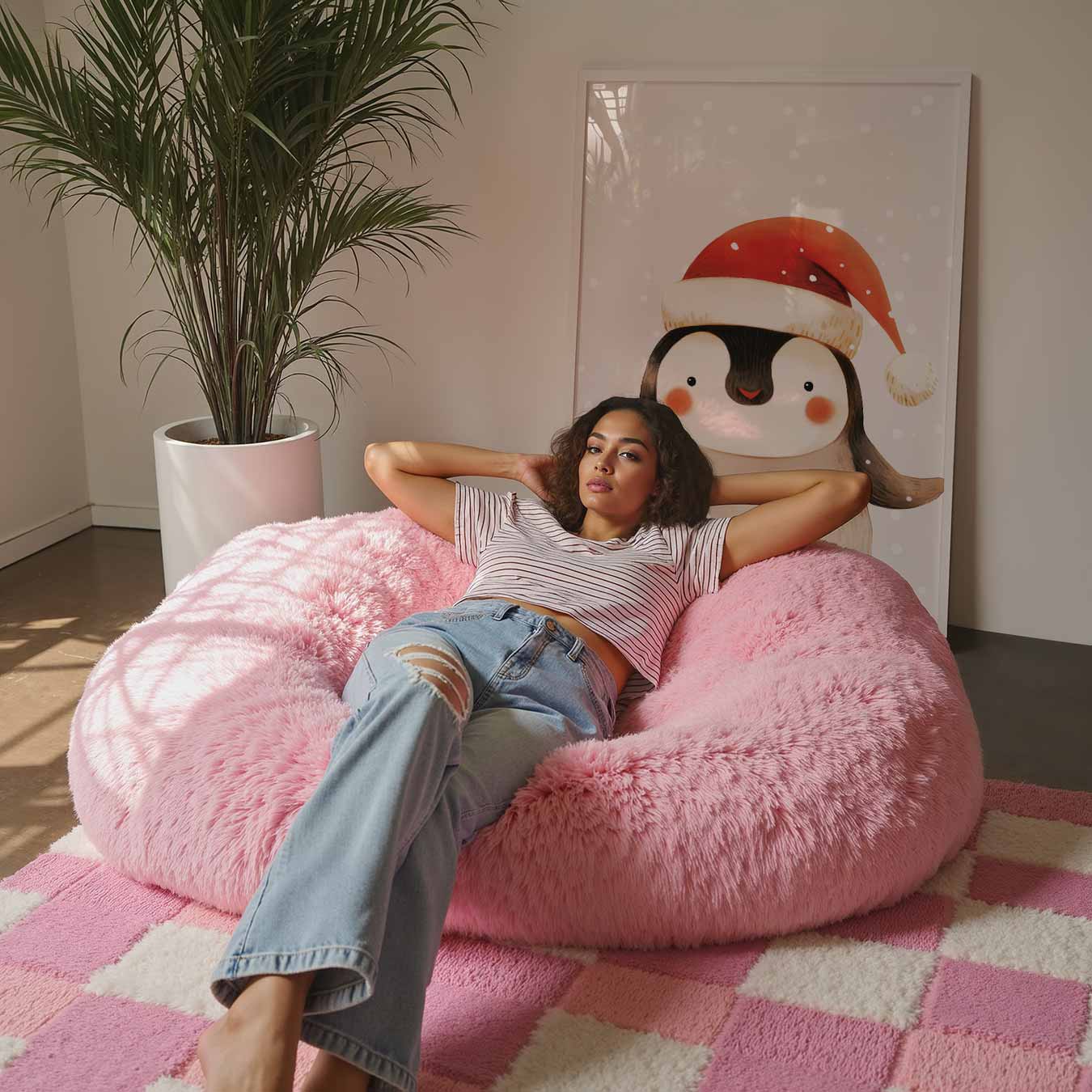 Winterse Pinguïn Vrolijkheid Poster-WallArtistic