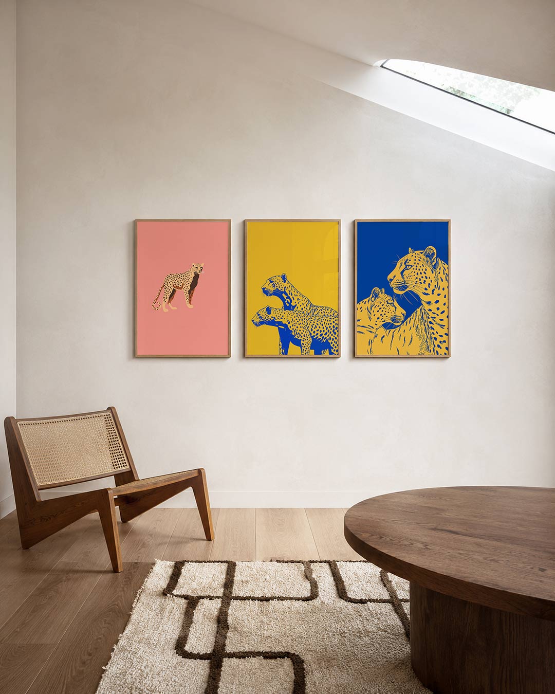 Kleurrijke dierenfiguur Posterset