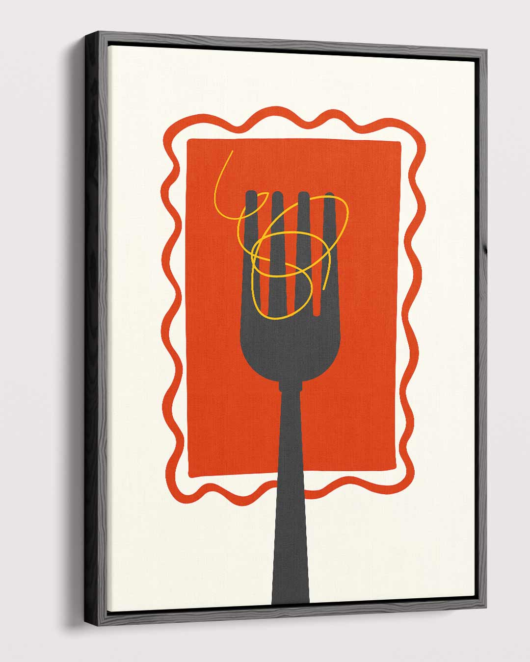 Pasta Fork Delight Kunstwerk-canvas-dibond-plexiglas-wanddecoratie-WallArtistic