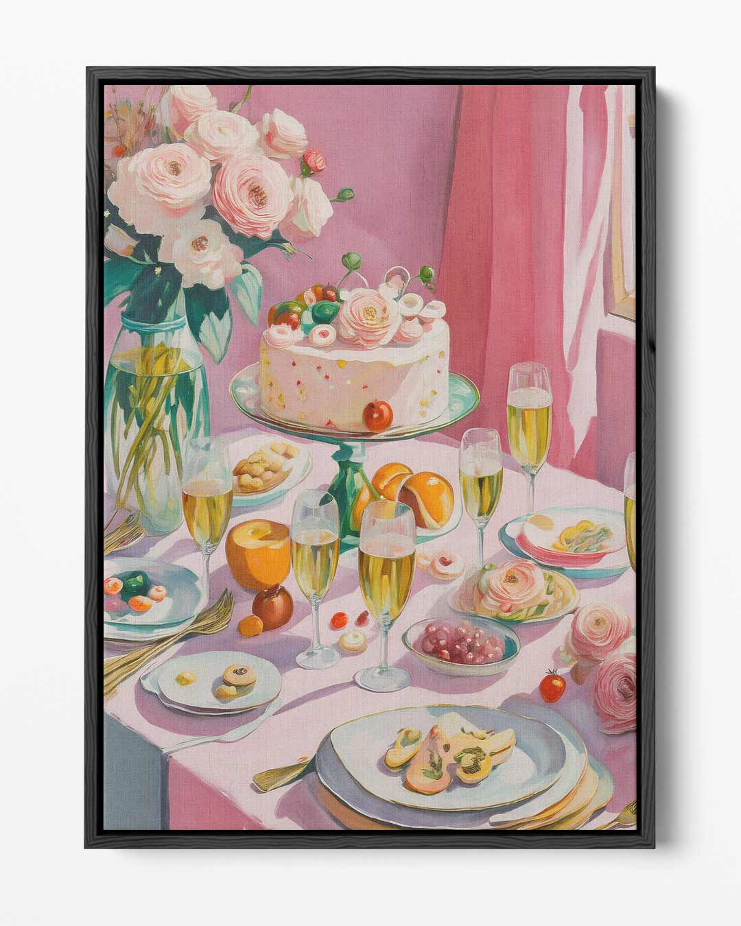 Feestelijke Tafelsfeer Kunstwerk-canvas-dibond-plexiglas-wanddecoratie-WallArtistic