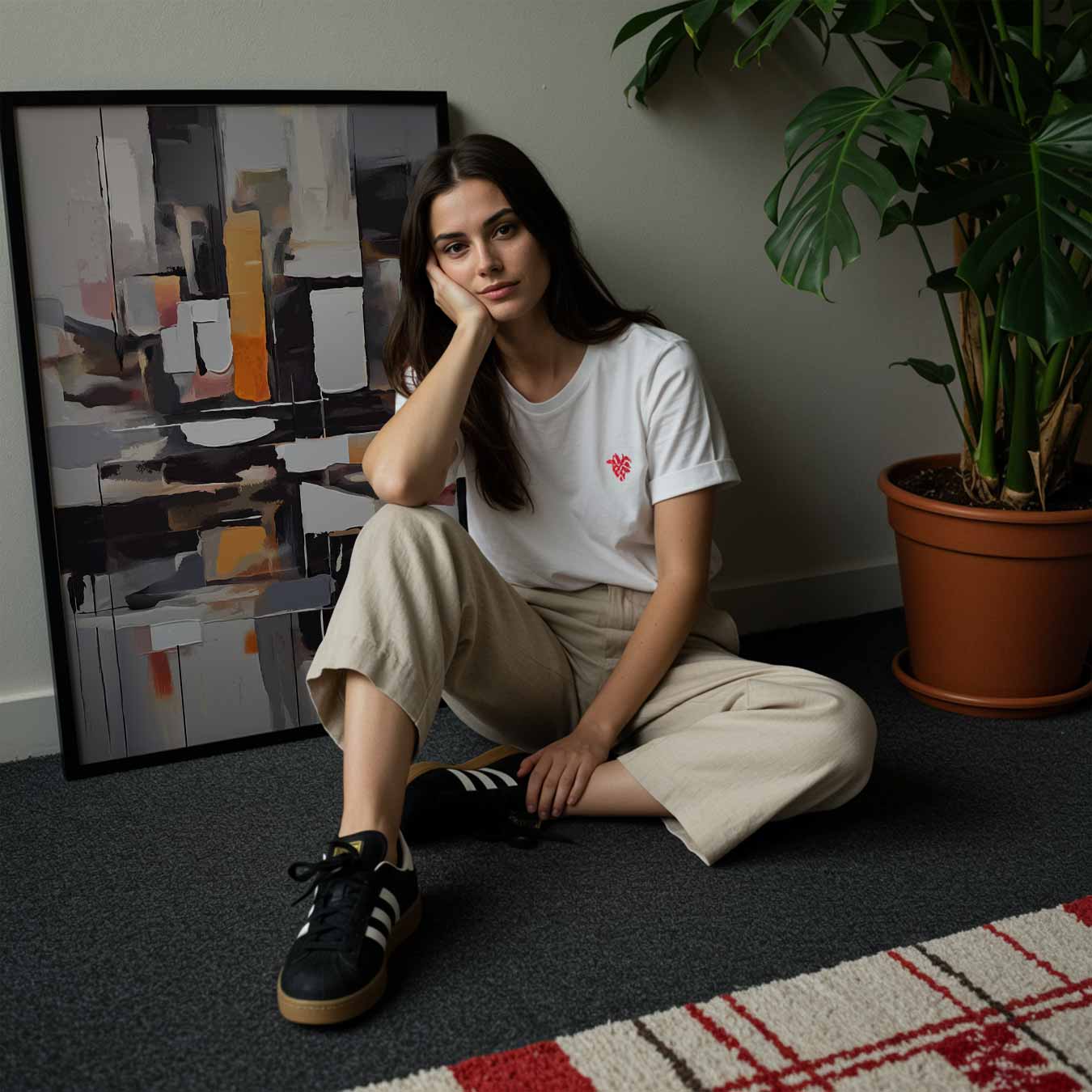 Abstracte Oranjekracht Poster-WallArtistic