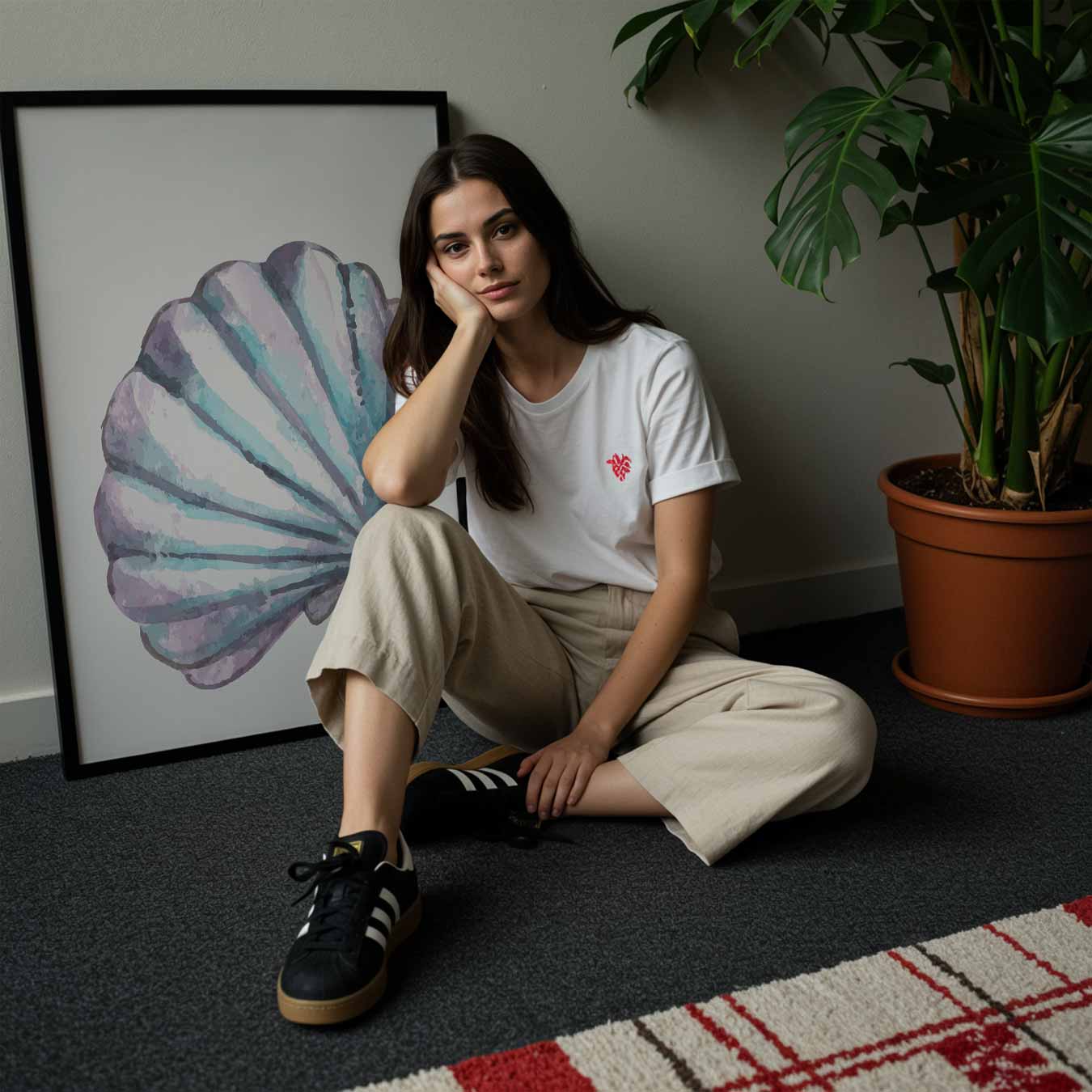 Pastelkleurige Schelp Poster-WallArtistic