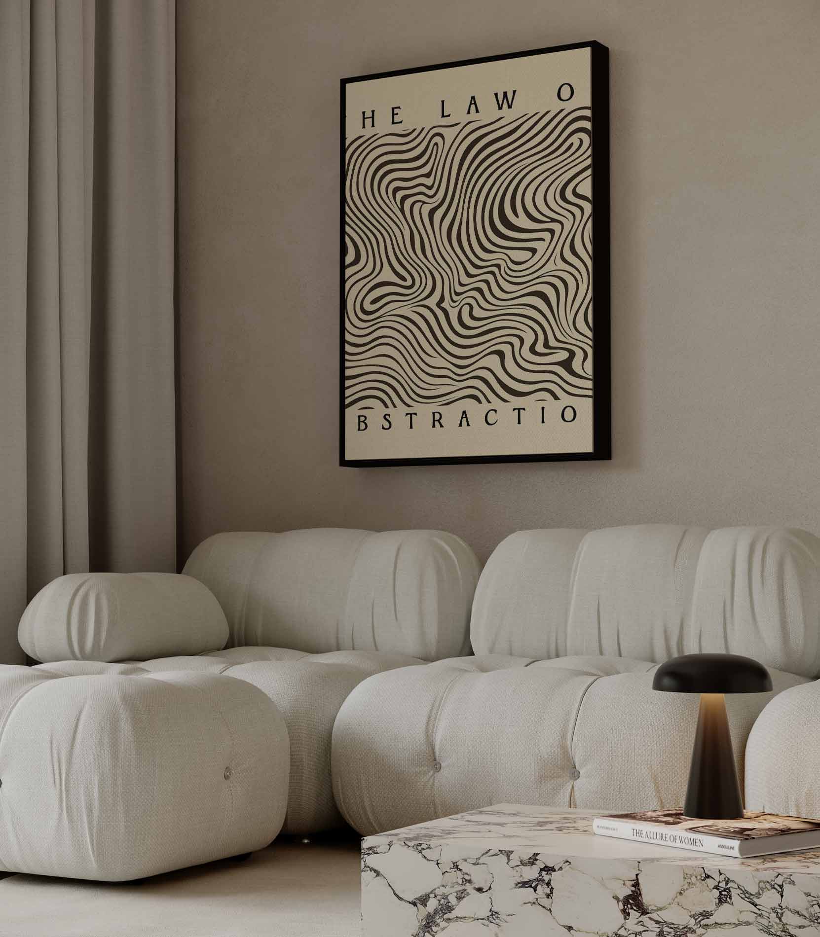 Golven van Abstractie Kunstwerk-canvas-dibond-plexiglas-wanddecoratie-WallArtistic