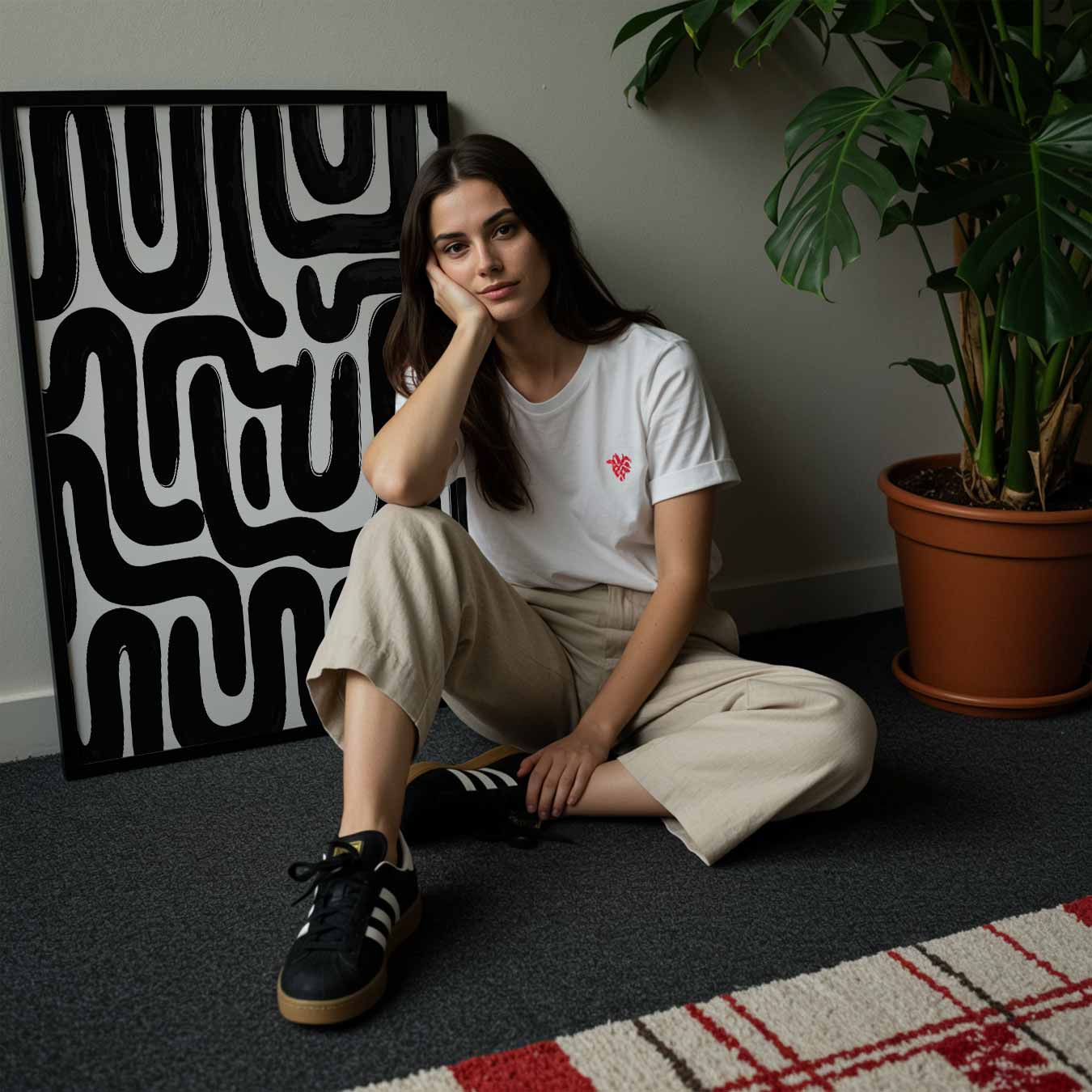 Abstracte Linie Kunst Poster-WallArtistic