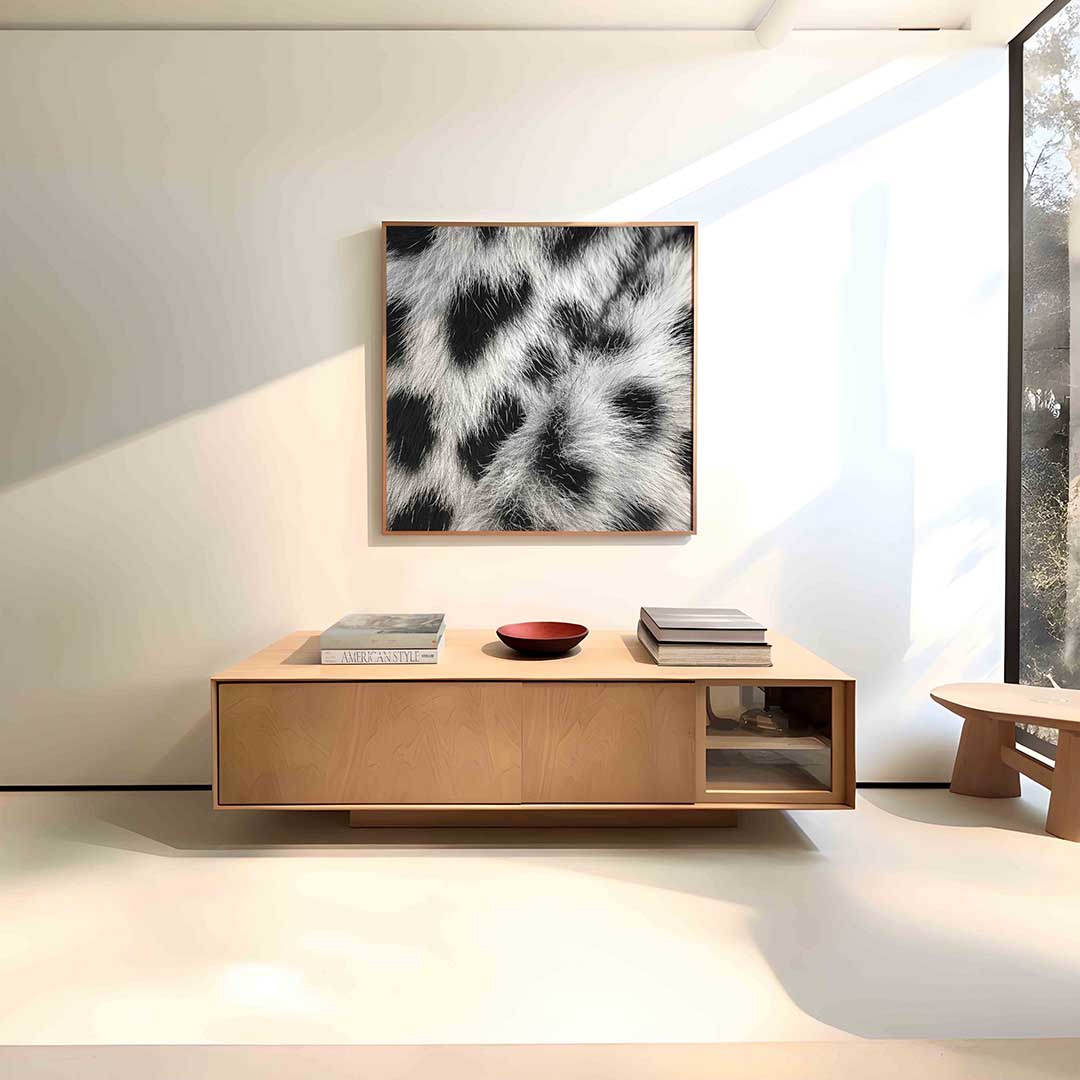 Zwart wit vachtpatroon Poster