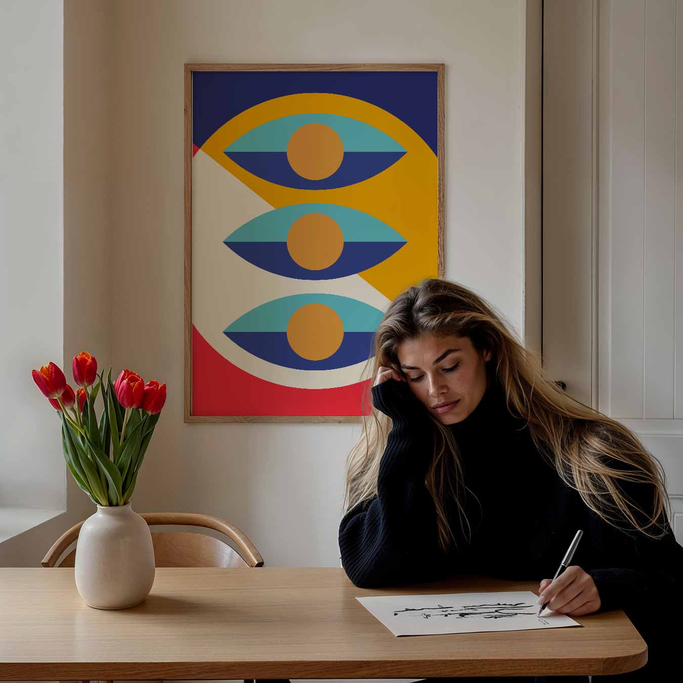 Moderne Abstracte Ogen Poster