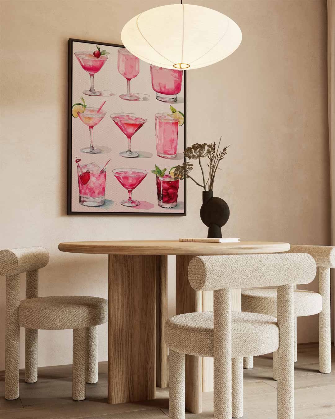 Cocktail Illustratie Print Kunstwerk-canvas-dibond-plexiglas-wanddecoratie-WallArtistic