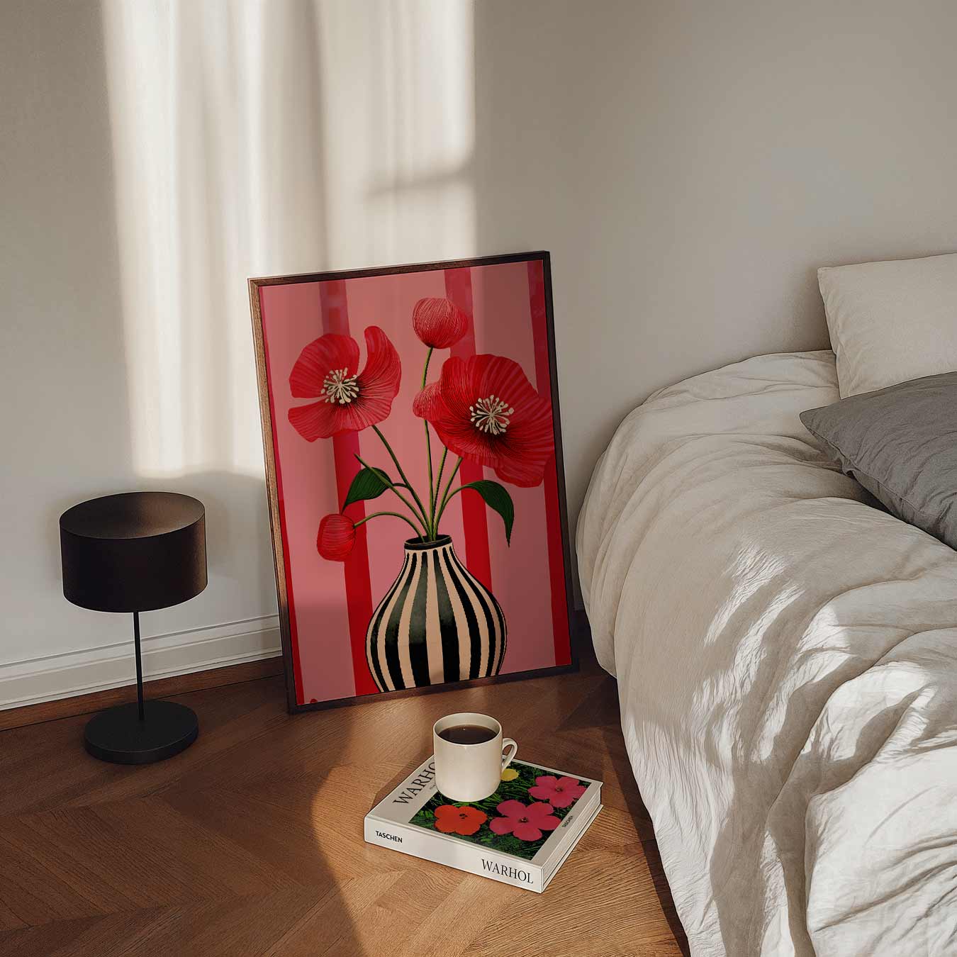 Rode Bloemenpracht Poster-WallArtistic