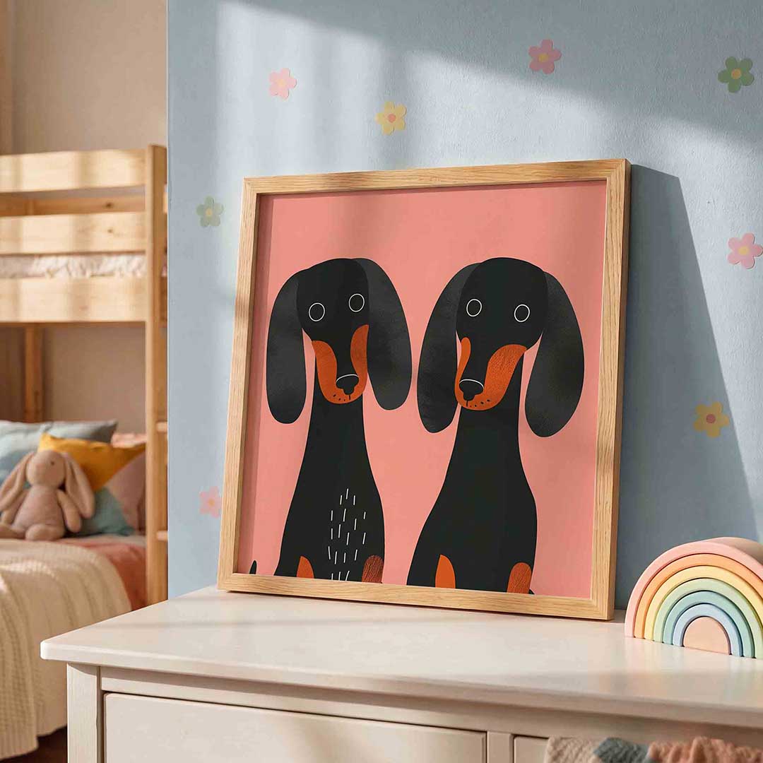 Twee teckels Poster