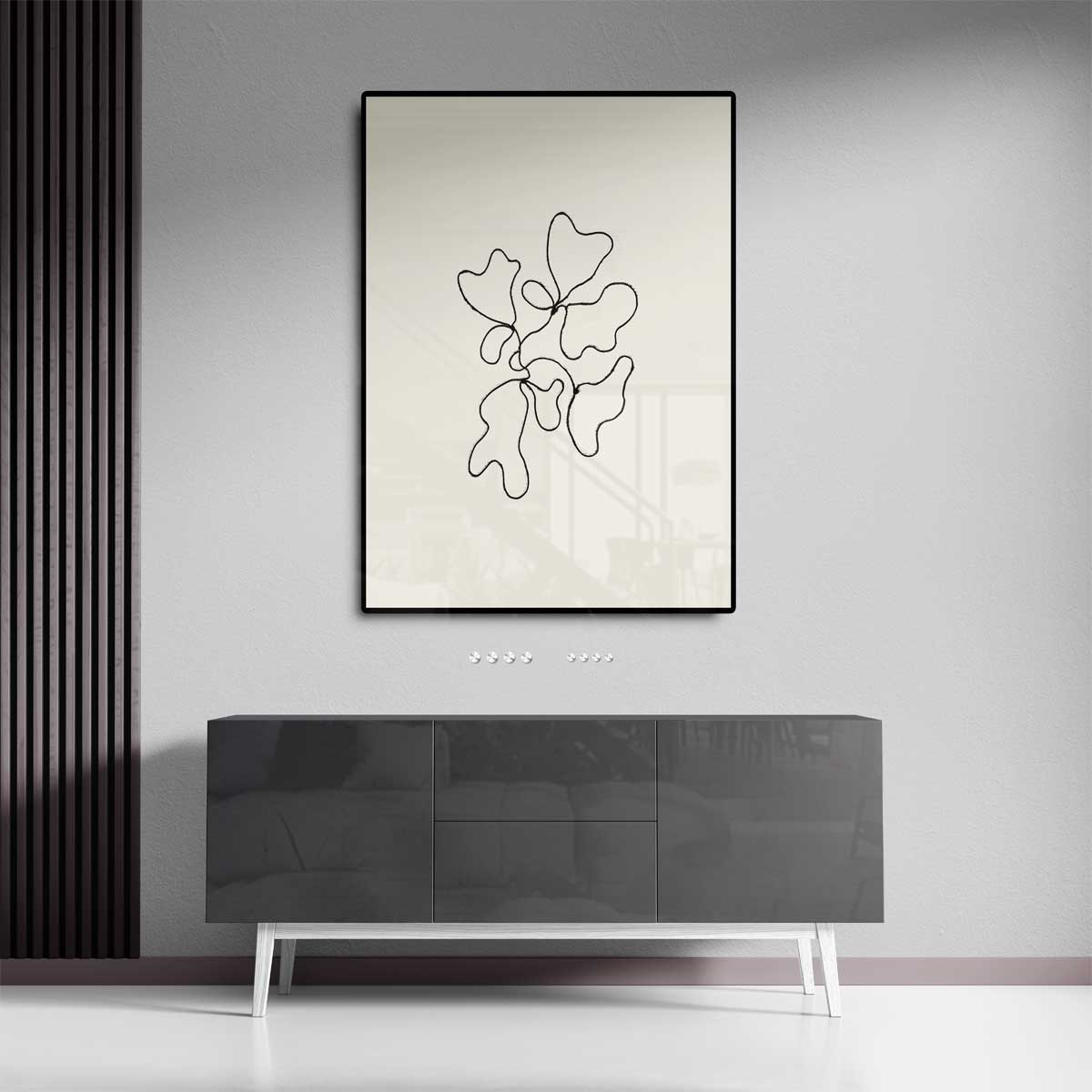 Organische Lijnenspel Kunstwerk-canvas-dibond-plexiglas-wanddecoratie-WallArtistic