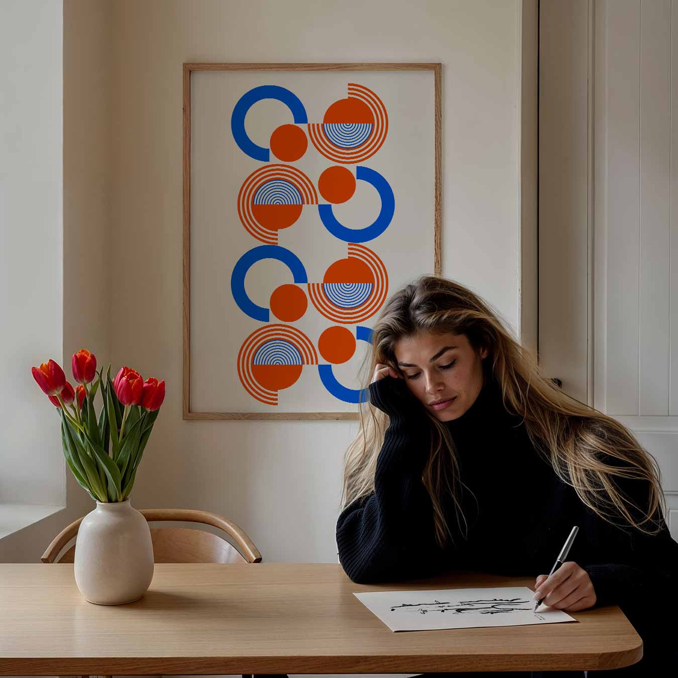 Retro Cirkel Design Poster-WallArtistic