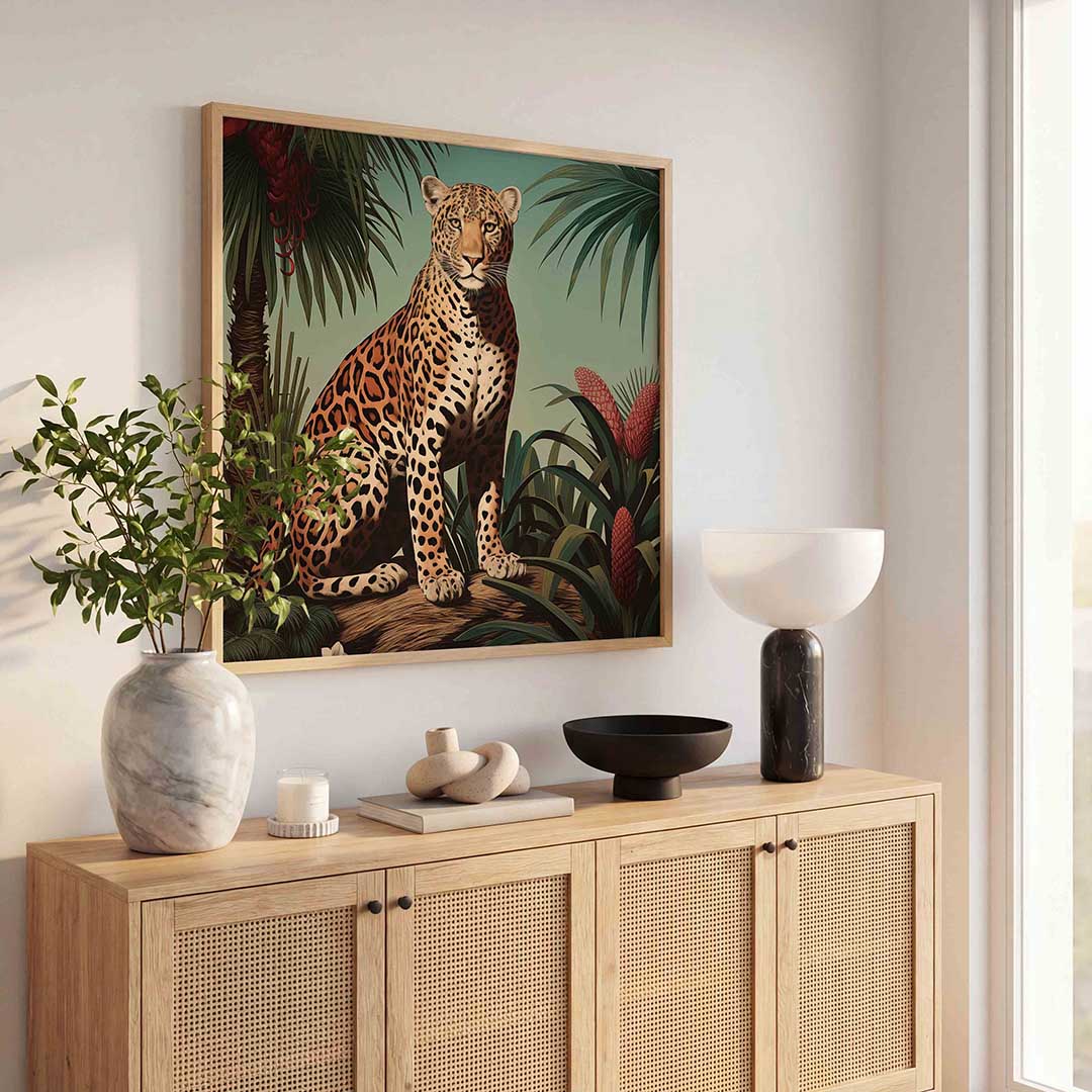 Luipaard in jungle Poster