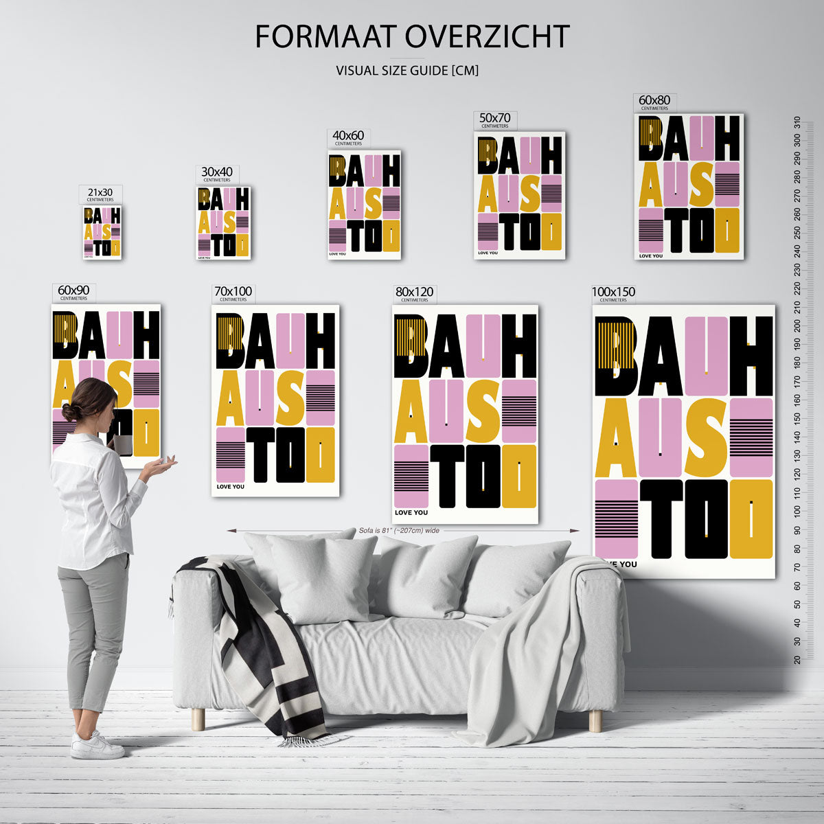 Typografisch lijnenspel Poster