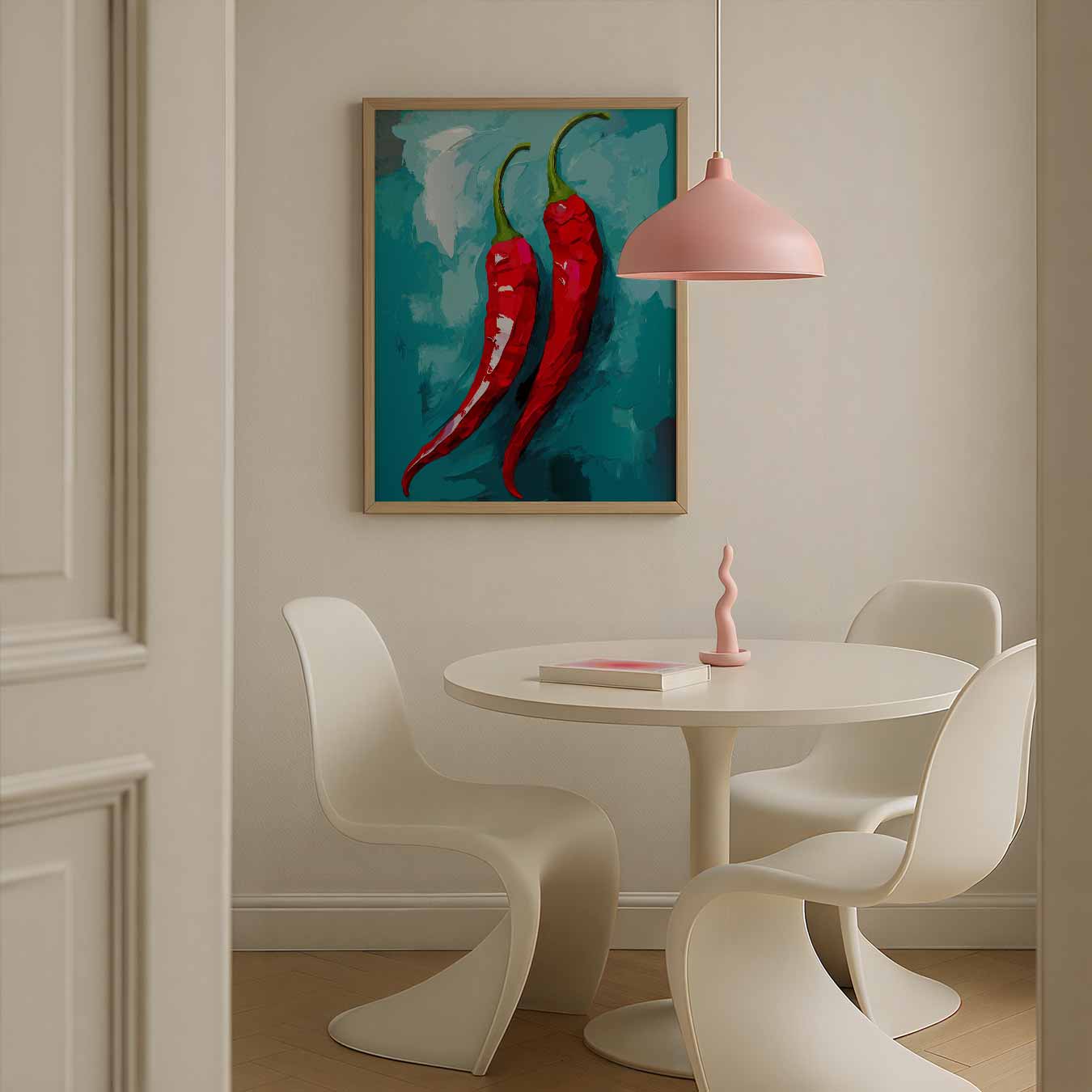 Spicy Red Peppers Poster