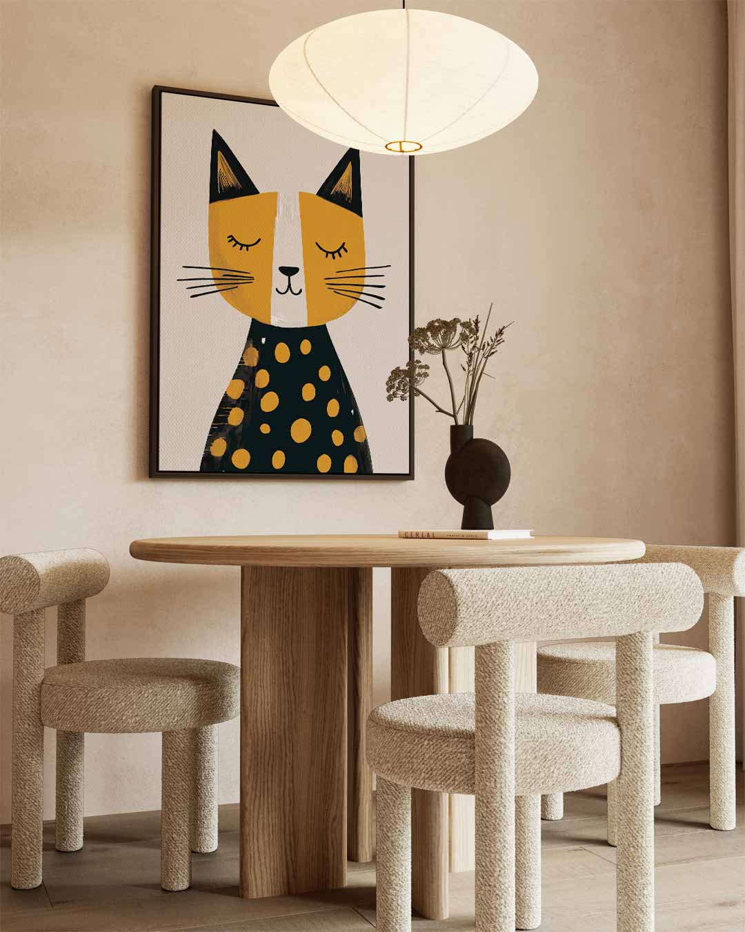 Vrolijke Kattenkunst Kunstwerk-canvas-dibond-plexiglas-wanddecoratie-WallArtistic