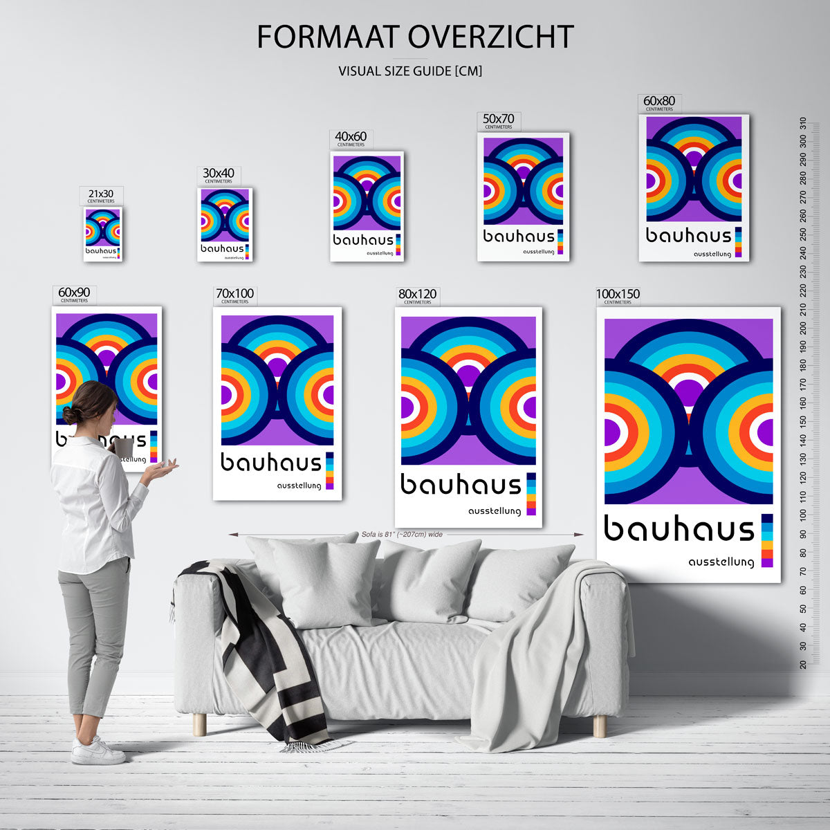 Cirkelritme en kleur Poster
