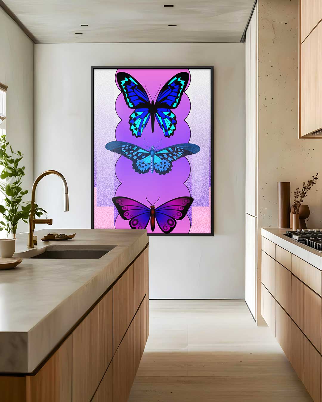 Vlinders in Speelse Kleuren Kunstwerk-canvas-dibond-plexiglas-wanddecoratie-WallArtistic