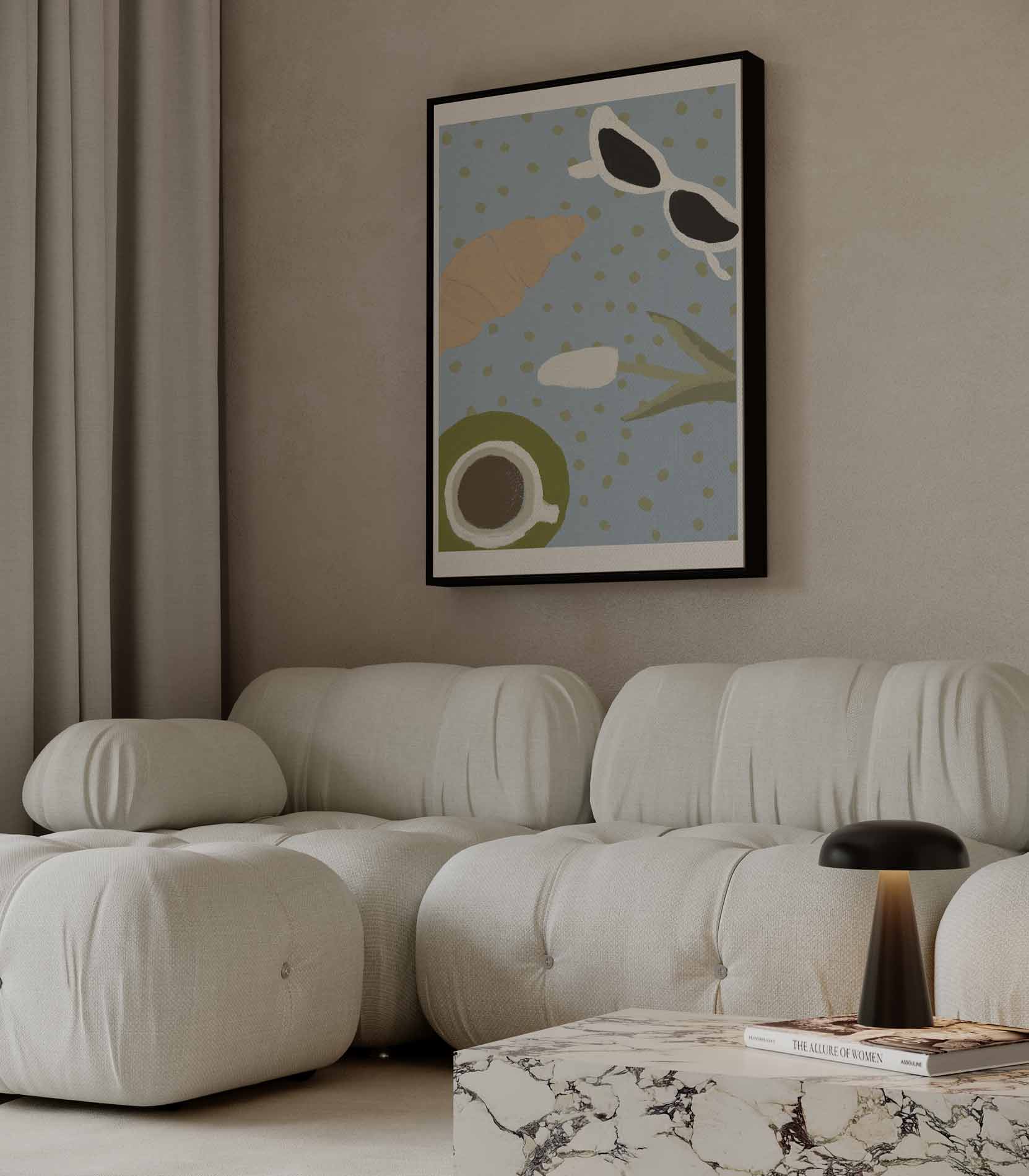 Zomerse Ontspanning Kunstwerk-canvas-dibond-plexiglas-wanddecoratie-WallArtistic